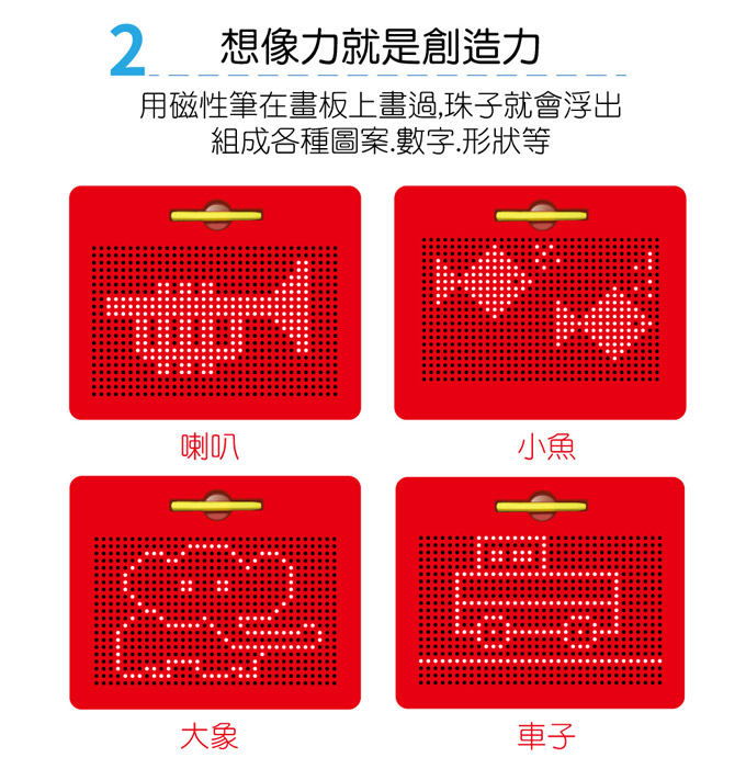 FOOD超人磁力珠創意寫畫板